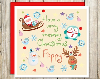 Cute christmas cards | Etsy