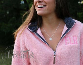 Charles River Newport Fleece Pullover, Monogrammed Pullover, Monogram Fleece, Quarter Zip, Personalized,Sherpa Fleece Pullover,Gifts for Her