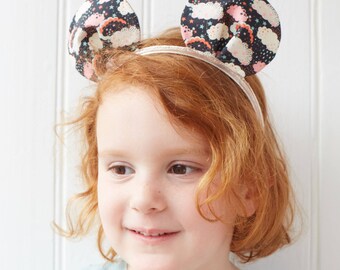 Mouse ear headband - Clouds