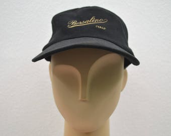 Borsalino Hat Vintage Borsalino Italy Cap 7 Panel Adjustable Strap Made in Japan 56.5cm Size M