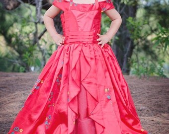 Elena Dress / Disney Inspired Princess Elena of Avalor Inspired Costume / Ball gown style for toddler, child, girl