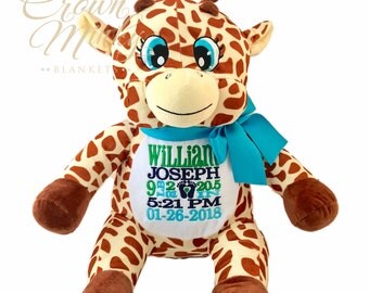 personalized giraffe stuffed animal