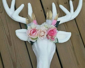 Woodland Deer, Woodland Nursery, Woodland Nursery Decor, Deer Head, Boho Decor, Woodland Animals, Boho Nursery Decor, Woodland Baby Shower