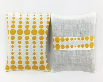 Scented Drawer Sachets, Mustard Yellow and White, Sachet, Mustard Strands