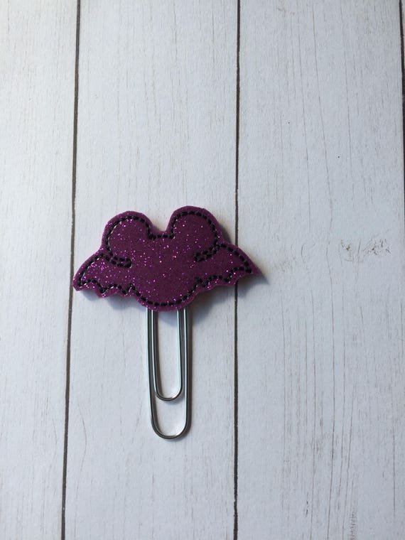Glitter Mouse Bat planner Clip/Planner Clip/Bookmark. Mouse planner clip. Bat planner clip. Glitter planner clip. Character planner clip