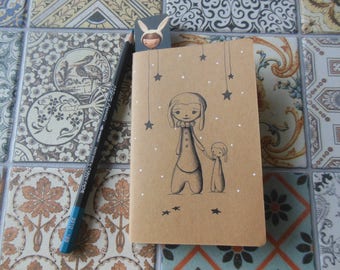 Notebook illustrated - Rabbit family