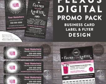 Plexus Chalkboard Design Promo Pack - Business Cards, Labels & Flyer - Digital Files