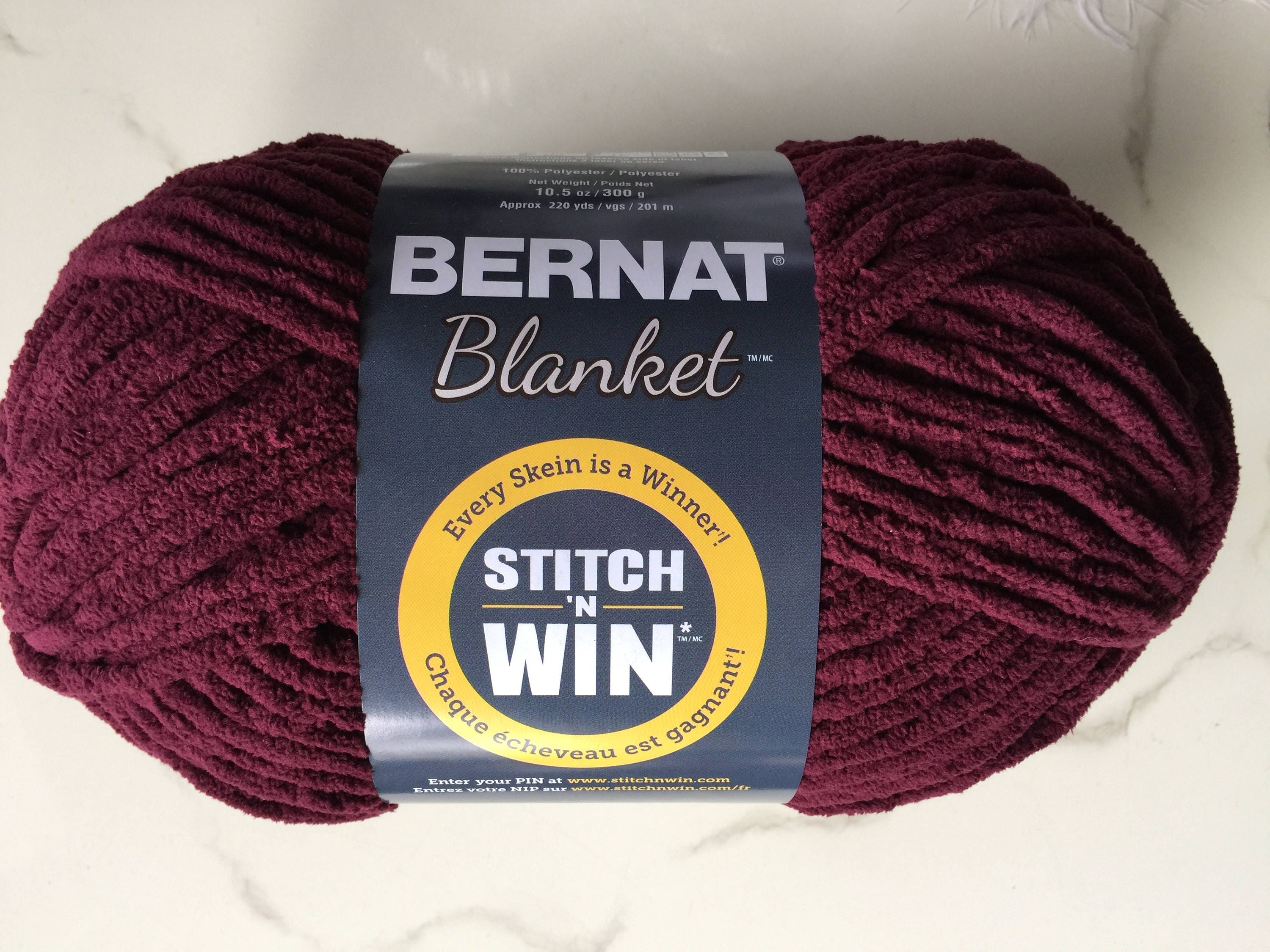 PURPLE PLUM Bernat Blanket Yarn 10430 258yds 10.5 ozSuper