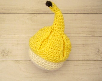 Crochet banana hat, Baby banana hat, Crochet baby hat for Newborn to 12 Months, Great for a cute photo prop