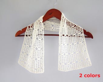 Crochet scarf Vintage halloween party Style retro scarf Halloween outfit Vintage style scarf Retro clothing Scarf for women Gift for wife