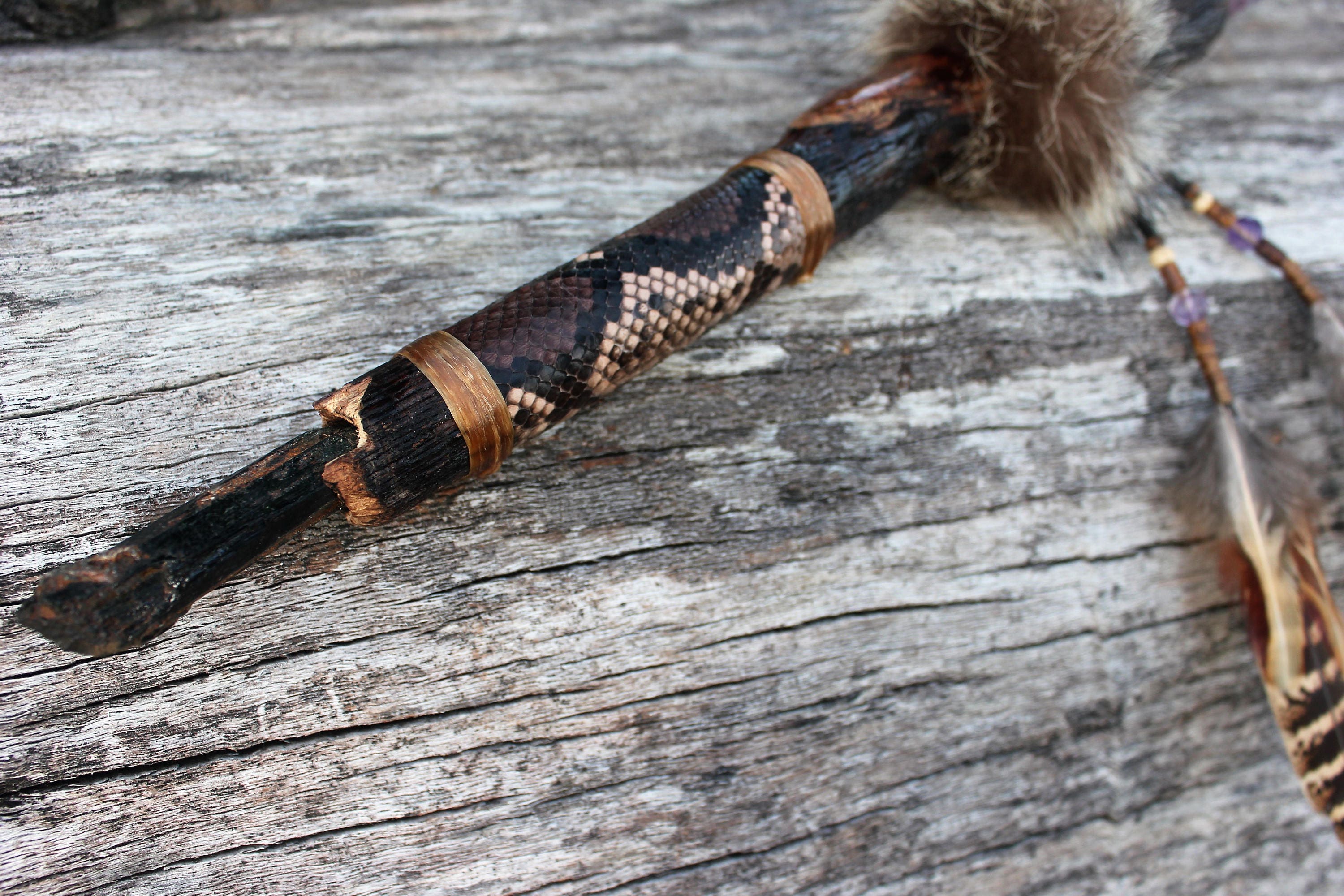 Shamanic Talking Stick Mystical Wand Spiritual Fluorite