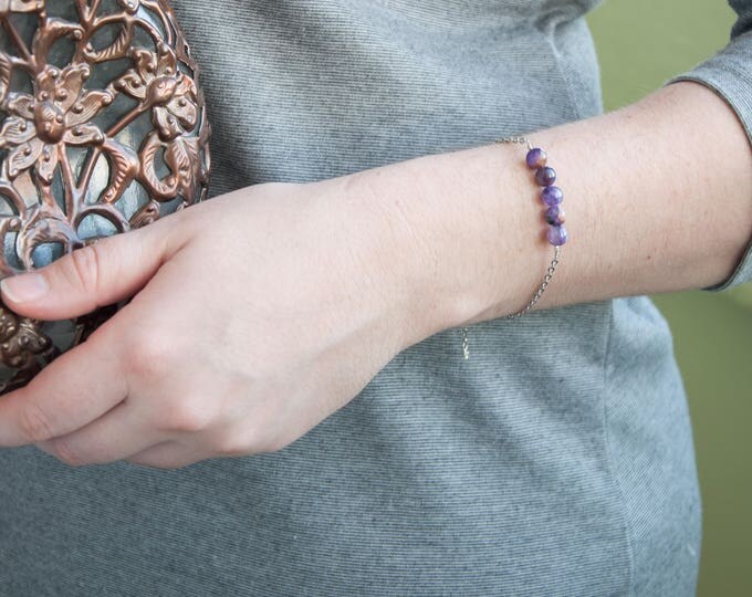 Russian charoite jewelry, Charoite bracelet
