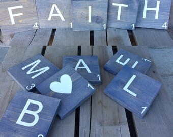 Scrabble Tiles wall decor