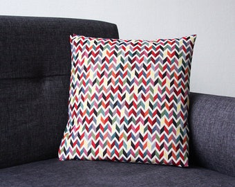 ZIG ZAG pillow cover - Multicolor 40 x 40 cm (geometric design Chevron)