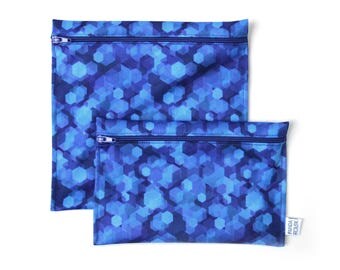 Sacs à sandwich et collation réutilisables - Reusable bags - 1 snack bag 1 sandwich bag