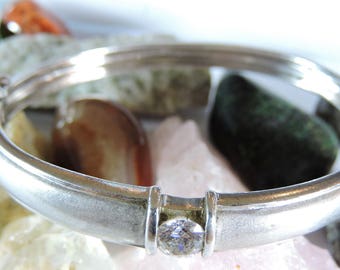 Bangle Sterling Silver Cubic Zirconia Bracelet