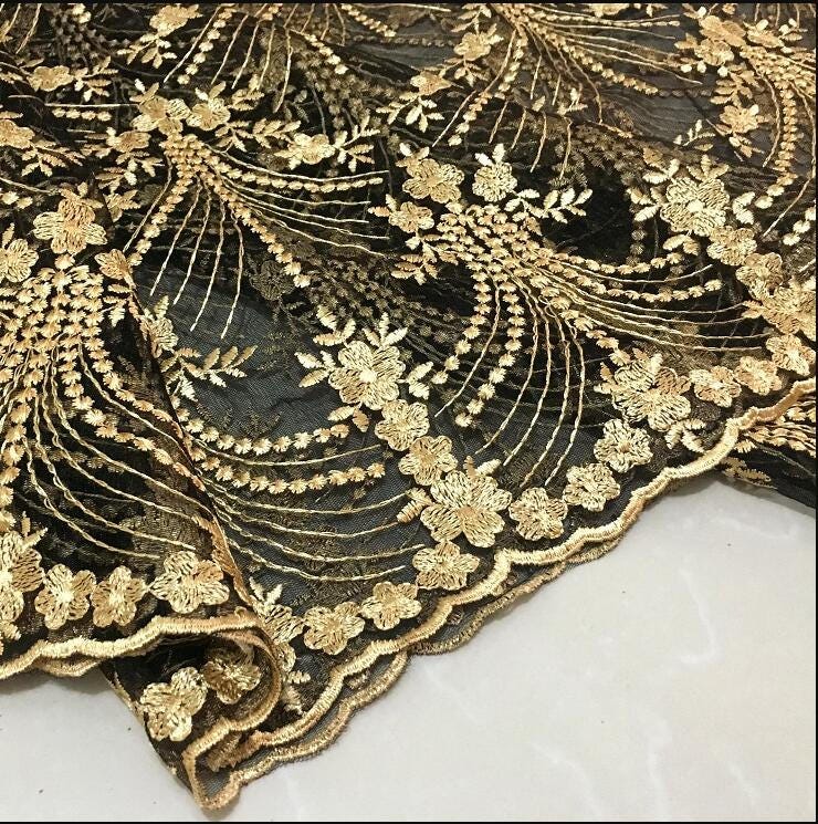 gold colour lace styles