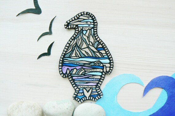 Penguin Backpack Patch Cute Antarctica Penguin Backpack Patch Cute Antarctica
