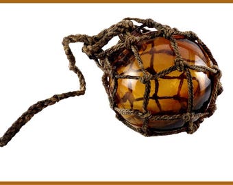 Leurre de pêche en bois vintage : yeux peints à la main, objet de