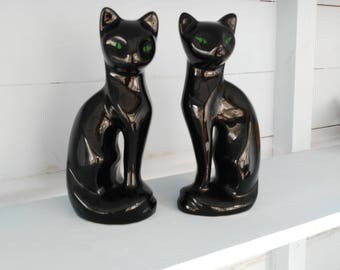 vintage cats green eyes halloween decor lucky black cats woolbro pair cats - Black Cat Halloween Decorations vintage cats green eyes halloween decor lucky black cats woolbro pair cats - Black Cat Halloween Decorations