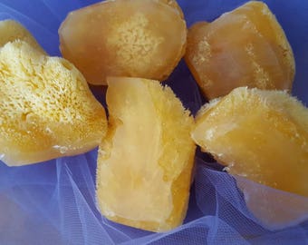 2 Handmade Olive Oil Sea Sponge Soap for Sensitive Skin Free Shipping
