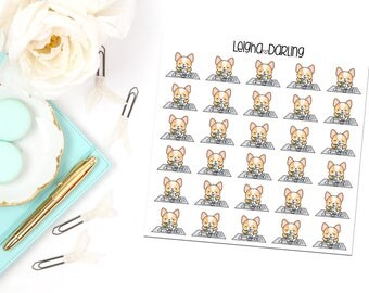 Dish Washing Corgi Planner Stickers