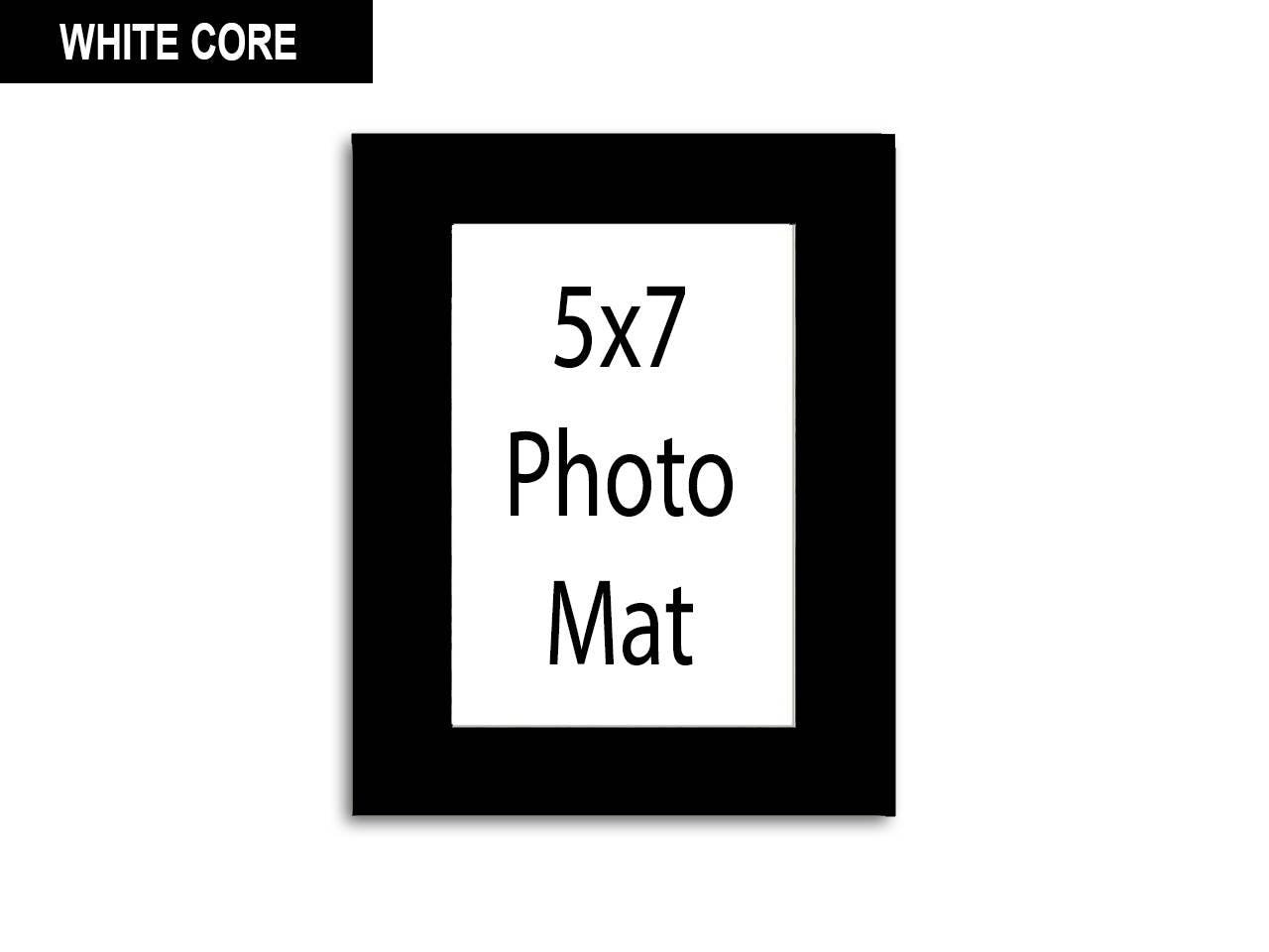 Multiple Colors Any Opening Size 5x7  Photo  Mat WHITE