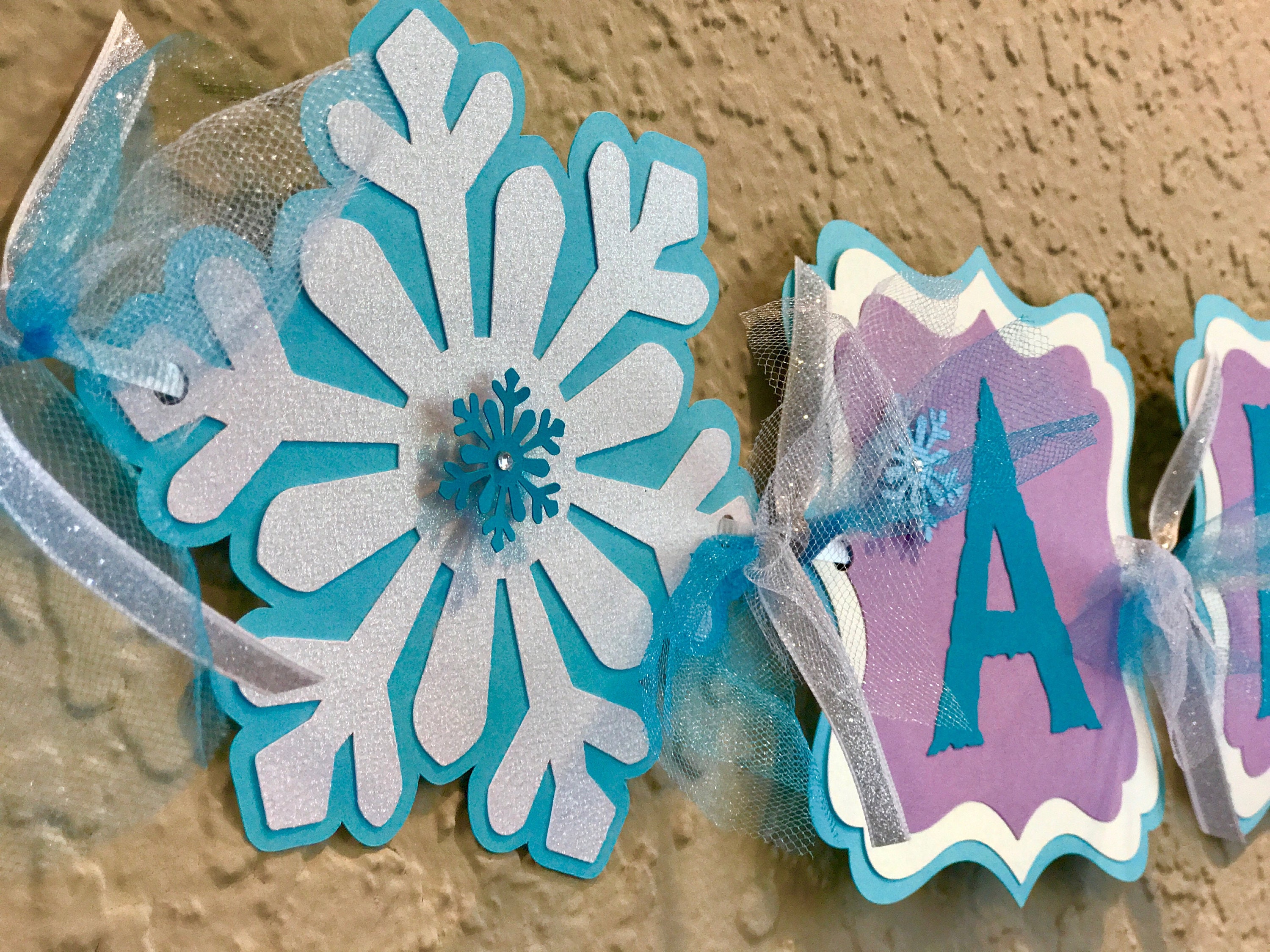 Frozen Birthday Banner Frozen Name Banner Frozen Birthday