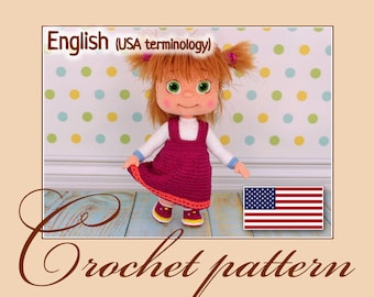 Masha - Amigurumi Crochet Pattern PDF file by Anna Sadovskaya