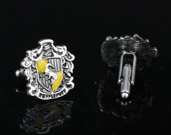 Harry Potter Hufflepuff Cufflinks -B150 Free Gift Box**