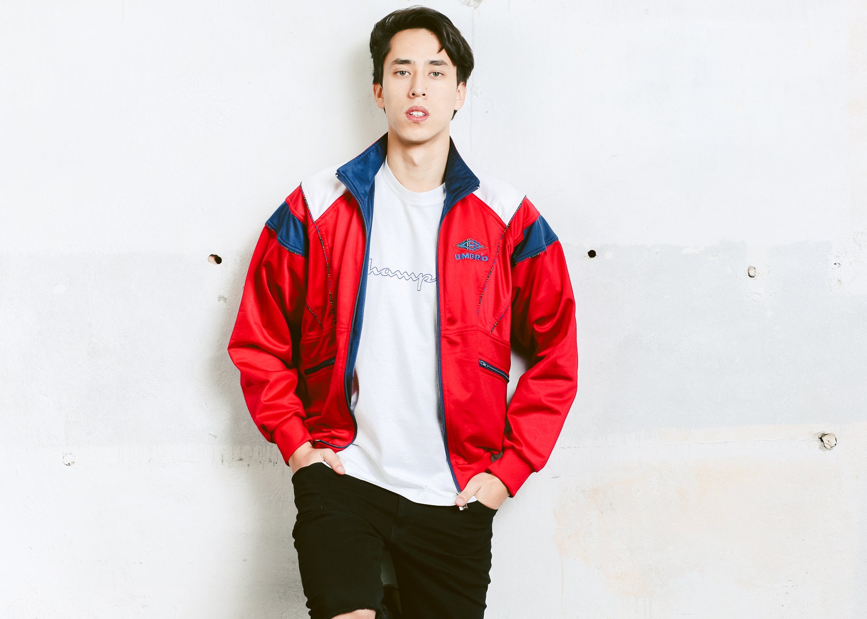 Vintage Mens 90s Jacket Zip Up Track Hipster Unisex Streetwear Jogging Wear Size Small S Vintage Mens 90s Jacket Zip Up Track Hipster Unisex Streetwear Jogging Wear Size Small S