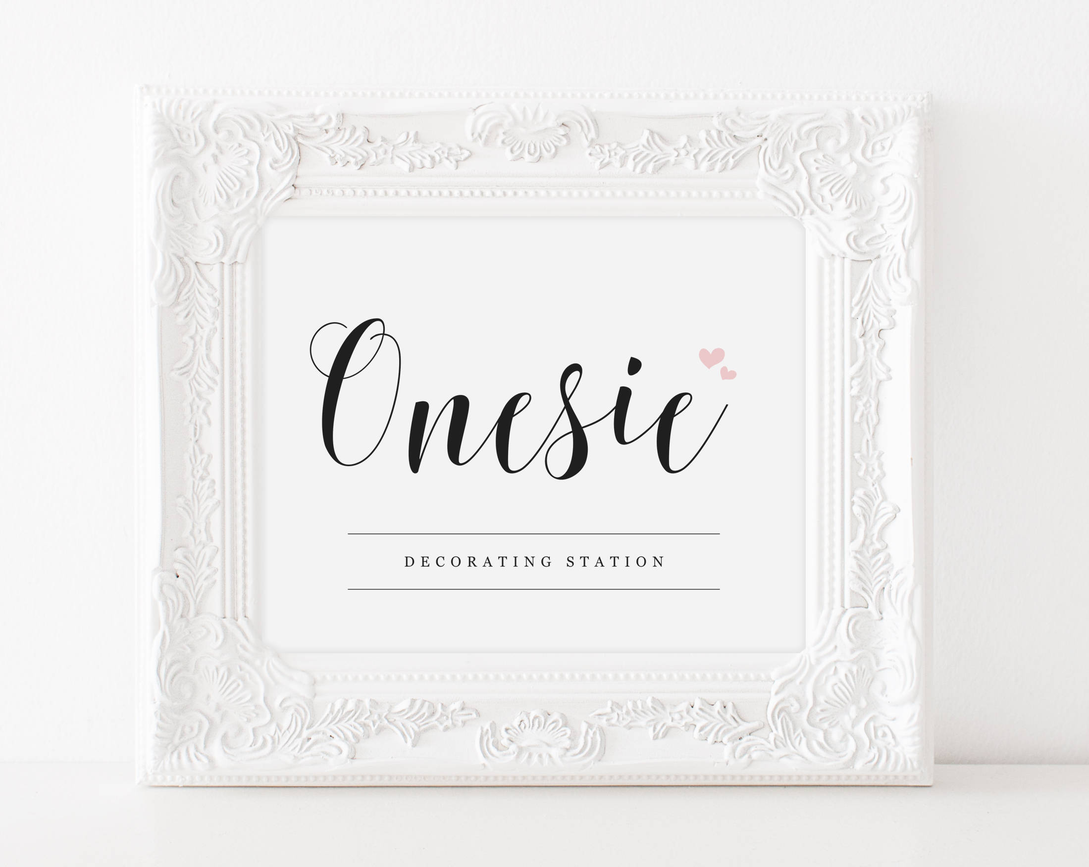 Printable Onesie Decorating Station Sign Onesie Decorating