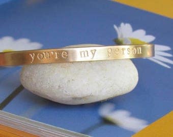 Best Friend Birthday Gift Best Friend Bracelet Greys Anatomy Gift Best Friendship Gift You're My Person Bracelet Youre My Person