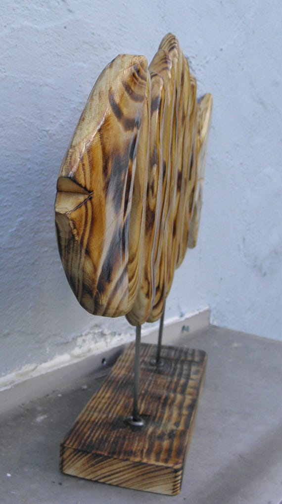 large wooden fish sculpture