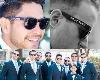 10% OFF Printed Groomsmen Sunglasses (Groom, Best Man & Groomsman), Best Man Sunglasses, Wedding Sunglasses, Groom Glasses, Cheap Groomsmen