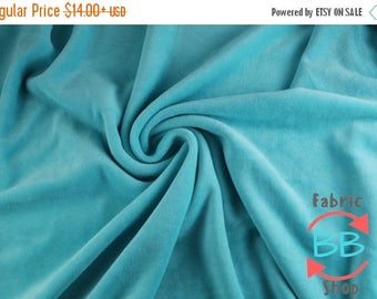 30% OFF Sky Blue Organic Cotton Velour Fabric, Cloth Diaper Material, Cotton Velour, Blue Cotton Velour, 280gsm