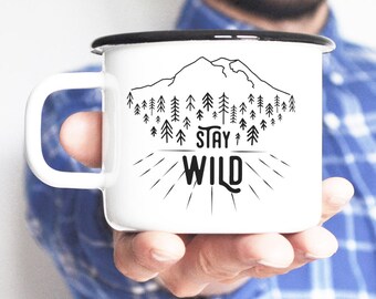 Camping Mug Travel Mug Enamel Mug Coffee Mug Adventure Mug Feminist Gift Enamelware Camping Gift For Him Travel Gift Gift For Man Adventure