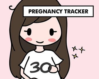 PREGNANCY TRACKER Stickers | Planner Stickers, 8 weeks, Pregnant, Mom Life, New Born, Wedding, Childbirth, Children, Scrapbook / SG7