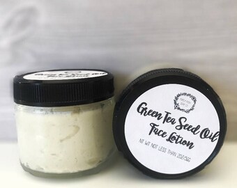 Green Tea Facial Cream: Daily Moisturizer, Natural Face Cream, Shea Butter Lotion, Vegan Lotion, Anti-Aging