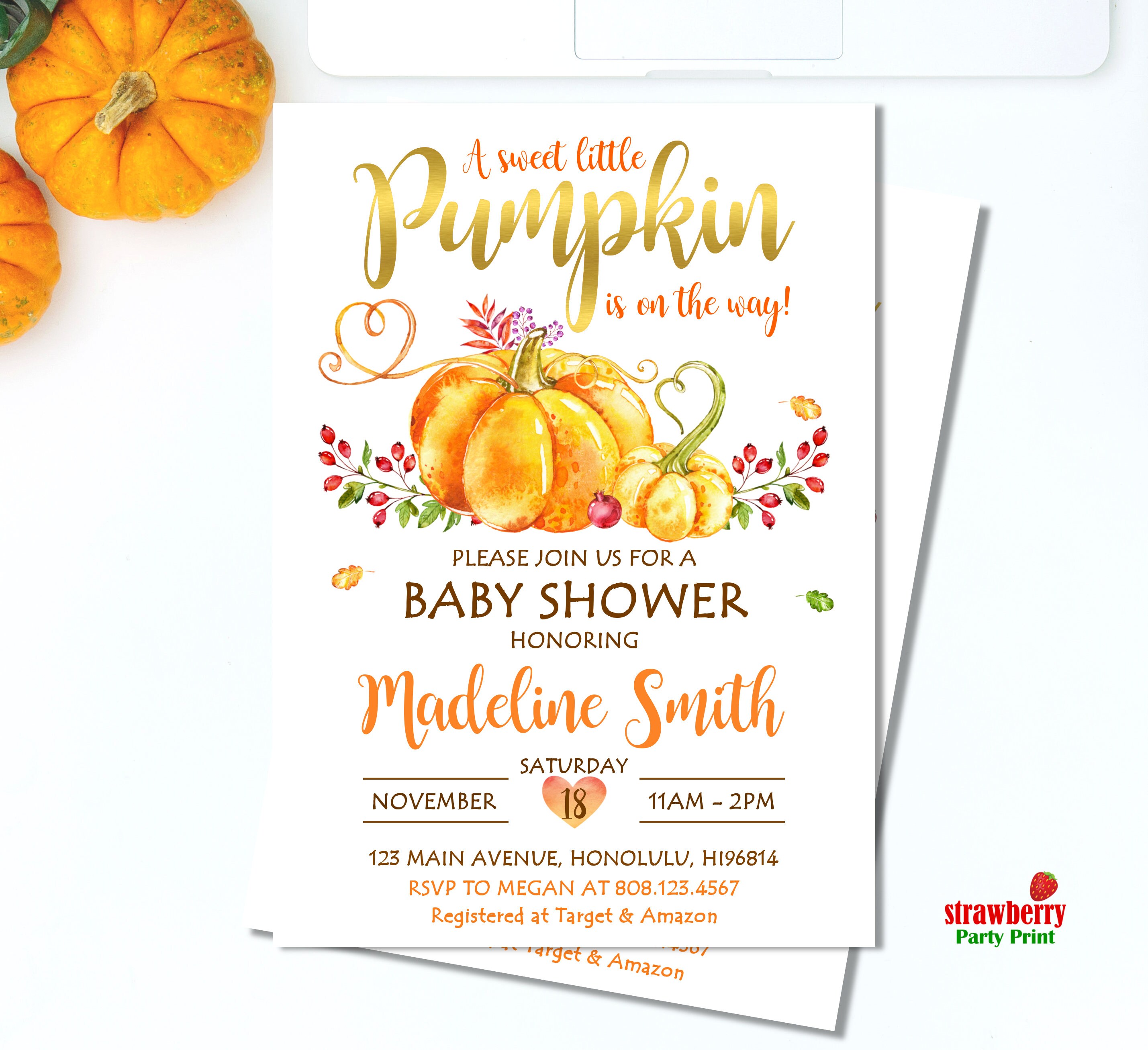 Pumpkin Baby Shower Invitation Fall Gender Neutral Baby Shower Il Fullxfull Pumpkin Baby Shower Invitation Fall Gender Neutral Baby Shower Invitations A Little Pumpkin Is On The Way Printable Invitation C40 P 19673html