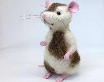 Mouse, needle felted mouse, wool sculpture, mice ornaments, woodland creatures, needle felted animal