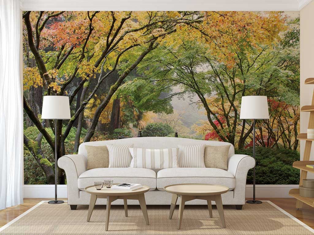 Wall Mural Woods Forest Wall Mural Autumn Wallpaper Wall