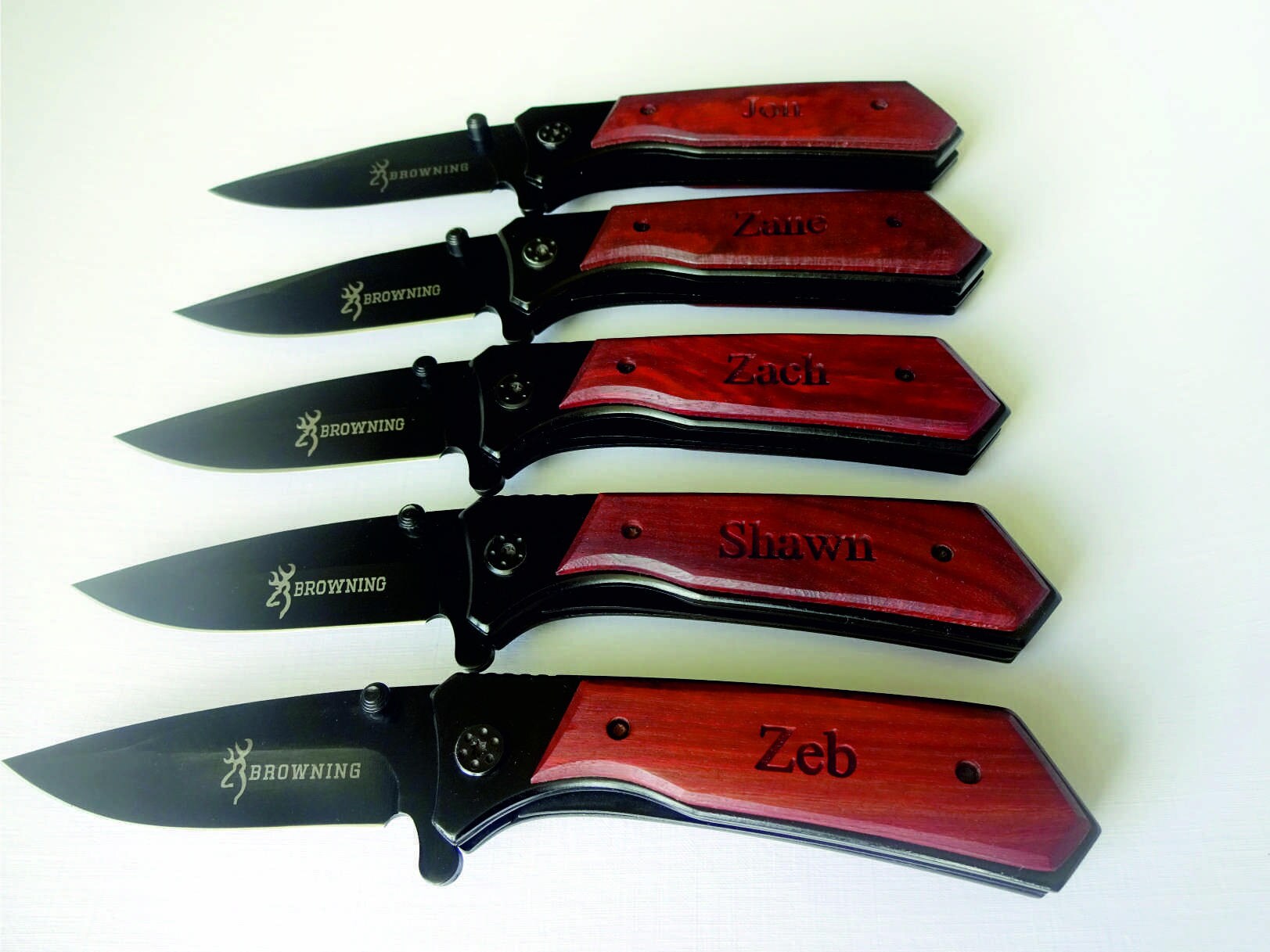5 SET Personalized Pocket Knives. Gift for Him. Gift for Dad