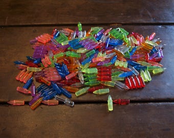 Lite Brite Pegs – Lot of Several Hundred – Many Connected Row Pegs