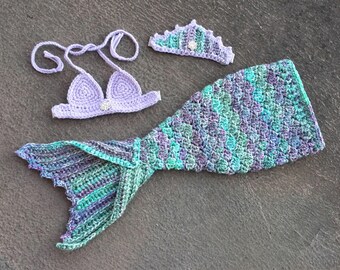 Newborn Mermaid Outfit, Baby Mermaid Outfit, Crochet Mermaid Outfit, Crochet Mermaid Tail, Mermaid Outfit