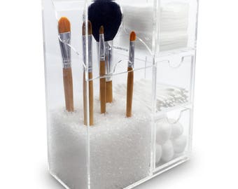 Ikee Design Acrylic Makeup Brush Holder & Cosmetic Organizer (SKU# COM1703)