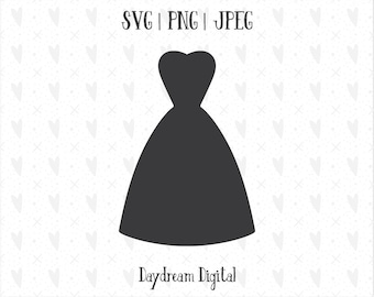 Free 84 Wedding Dress Outline Svg SVG PNG EPS DXF File