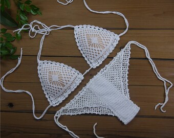 White crochet bikini | Etsy