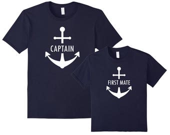 Father Son Matching Shirts | Captain Shirt | First Mate Shirt | Daddy Son Matching Shirts | Father Son Matching Set | Captain First Mate