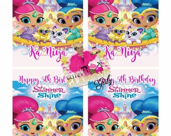 Shimmer and Shine capri sun juice labels for your next party-DIGITAL FILE ONLY
